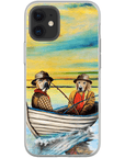 'Los Pescadores' Funda personalizada para teléfono con 2 mascotas