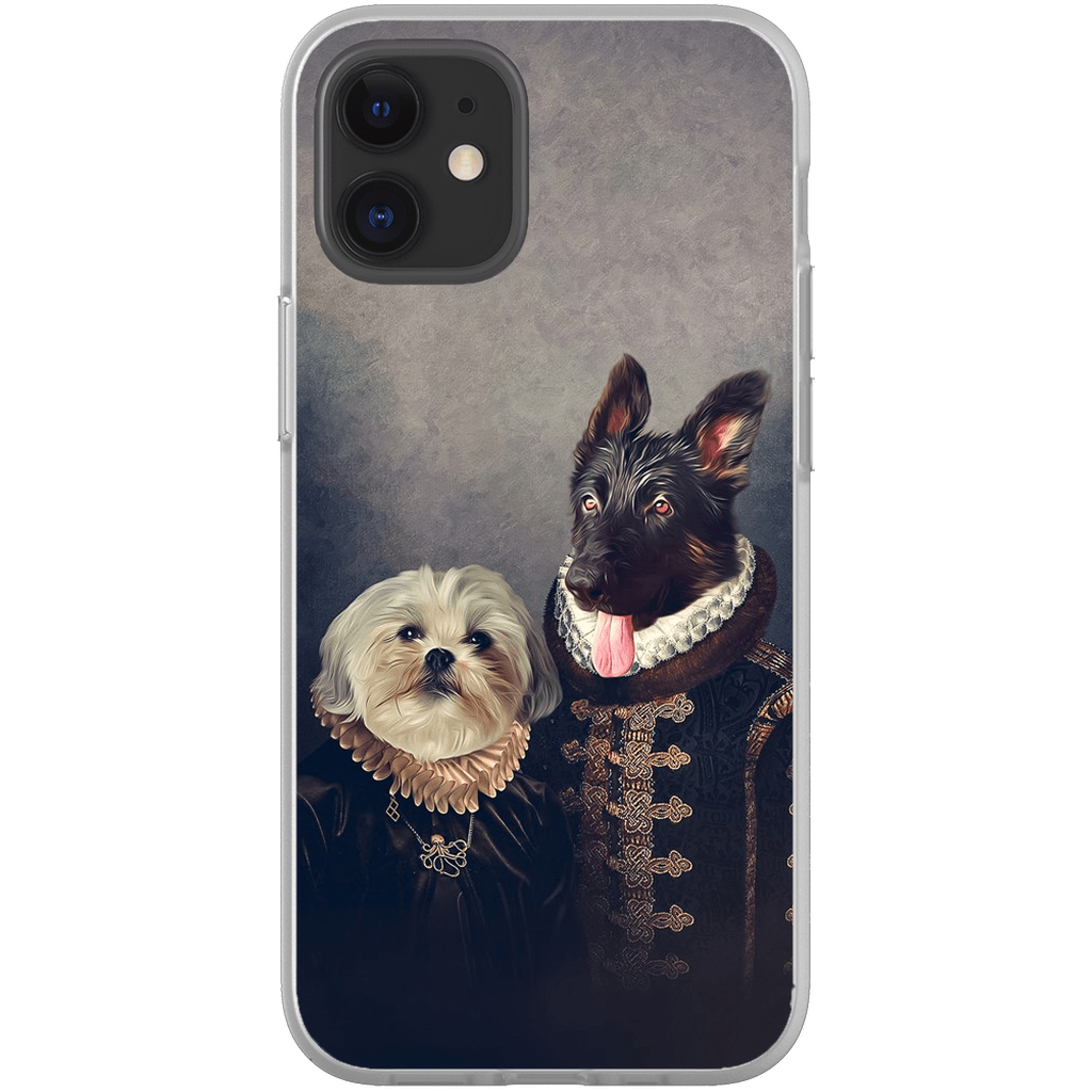 Funda personalizada para teléfono con 2 mascotas &#39;Duque y Duquesa&#39;