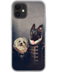 Funda personalizada para teléfono con 2 mascotas 'Duque y Duquesa'