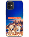 Funda personalizada para teléfono con 2 mascotas 'Doggos Of Chicago'