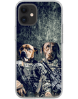 Funda personalizada para teléfono con 2 mascotas 'The Army Veterans'