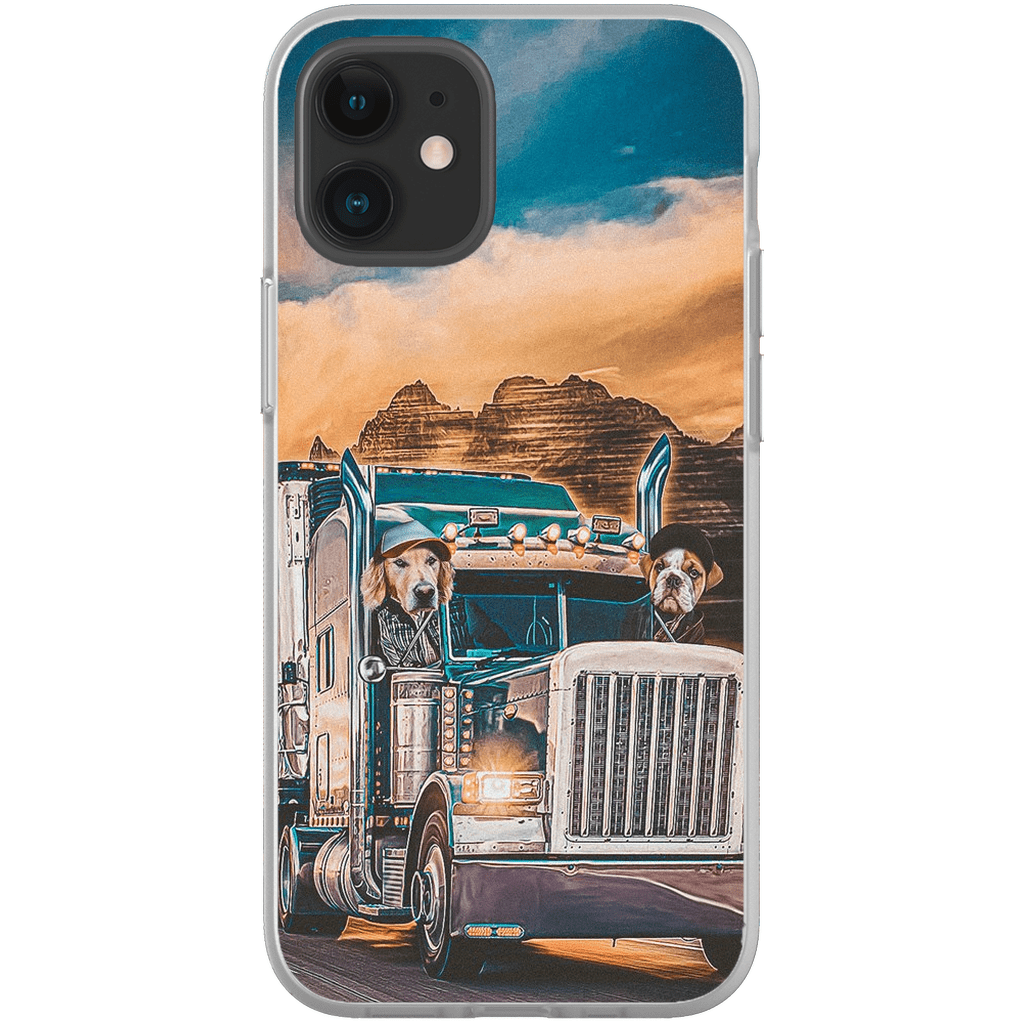 Funda personalizada para teléfono con 2 mascotas &#39;The Truckers&#39;