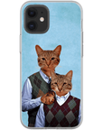 Funda personalizada para teléfono con 2 gatos 'Step Kitties'