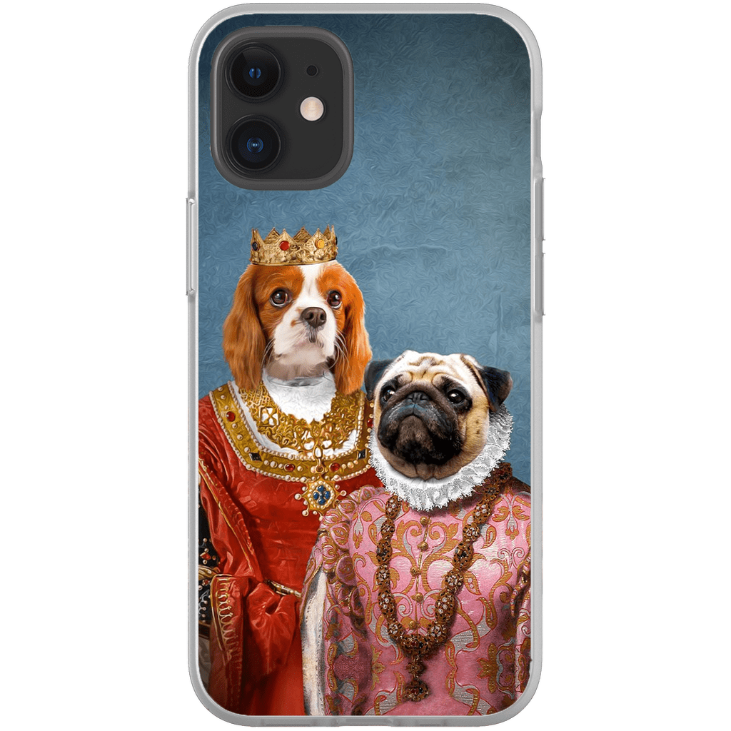 Funda personalizada para teléfono con 2 mascotas &#39;Reina y Archiduquesa&#39;