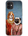 Funda personalizada para teléfono con 2 mascotas 'Reina y Archiduquesa'