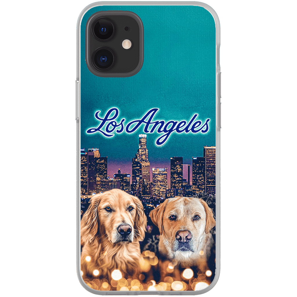 Funda personalizada para teléfono con 2 mascotas &#39;Doggos of Los Angeles&#39;