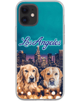 Funda personalizada para teléfono con 2 mascotas 'Doggos of Los Angeles'