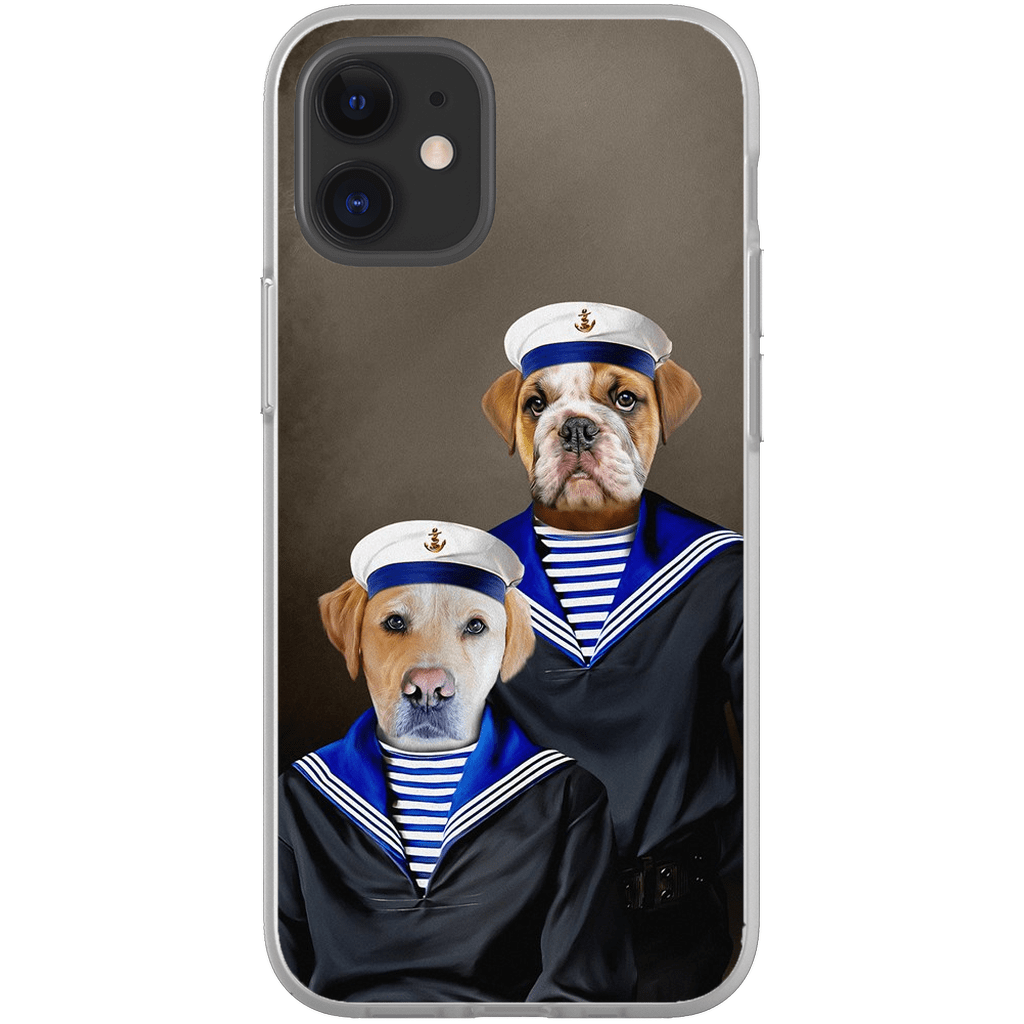 Funda personalizada para teléfono con 2 mascotas &#39;The Sailors&#39;