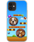 Funda de teléfono para mascotas personalizada con videojuego retro