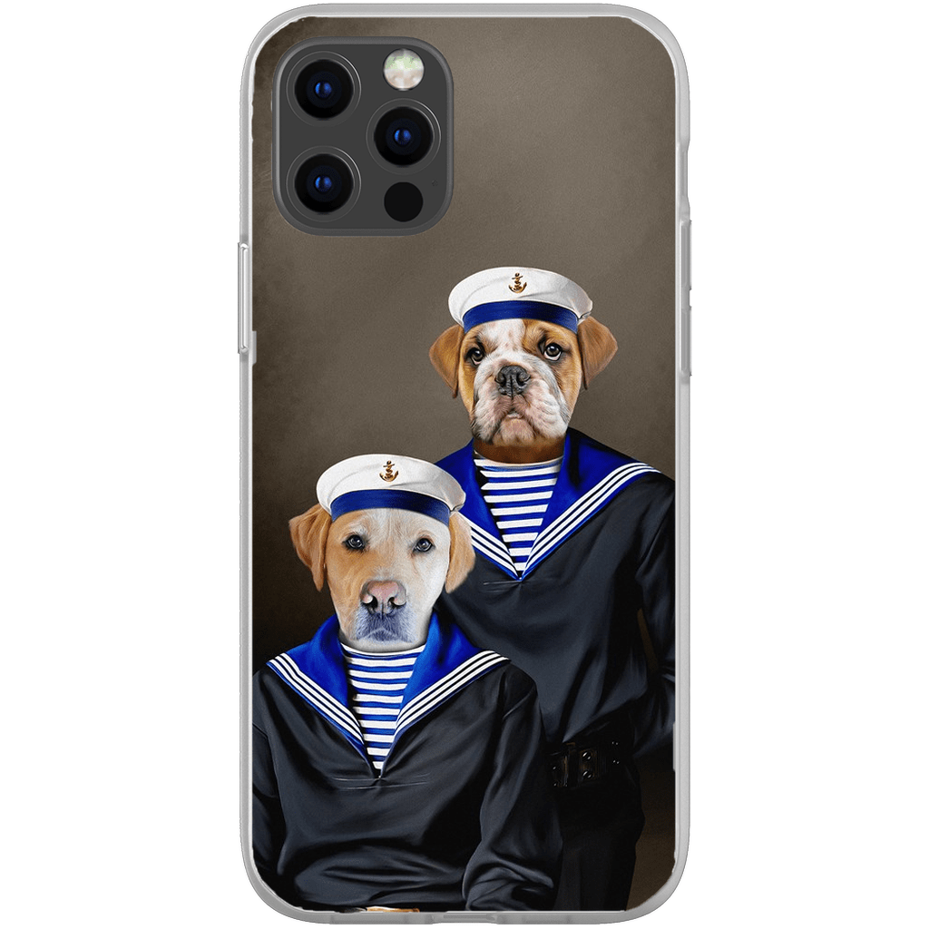 Funda personalizada para teléfono con 2 mascotas &#39;The Sailors&#39;