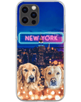 Funda personalizada para teléfono con 2 mascotas 'Doggos of New York'