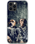 Funda personalizada para teléfono con 2 mascotas 'The Army Veterans'