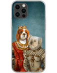 Funda personalizada para teléfono con 2 mascotas 'Reina y Princesa'