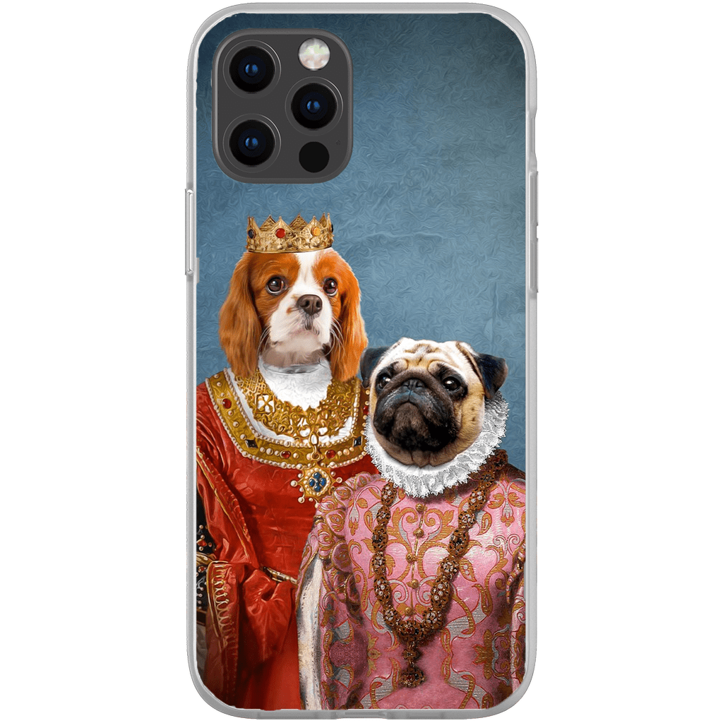 Funda personalizada para teléfono con 2 mascotas &#39;Reina y Archiduquesa&#39;