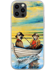 'Los Pescadores' Funda personalizada para teléfono con 2 mascotas