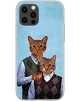 Funda personalizada para teléfono con 2 gatos 'Step Kitties'