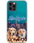 Funda personalizada para teléfono con 2 mascotas 'Doggos of Los Angeles'