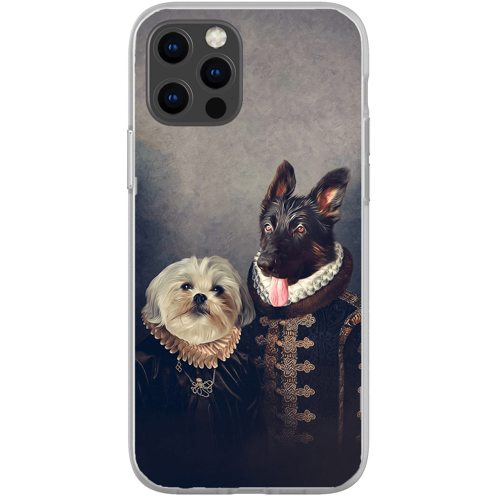 Funda personalizada para teléfono con 2 mascotas &#39;Duque y Duquesa&#39;