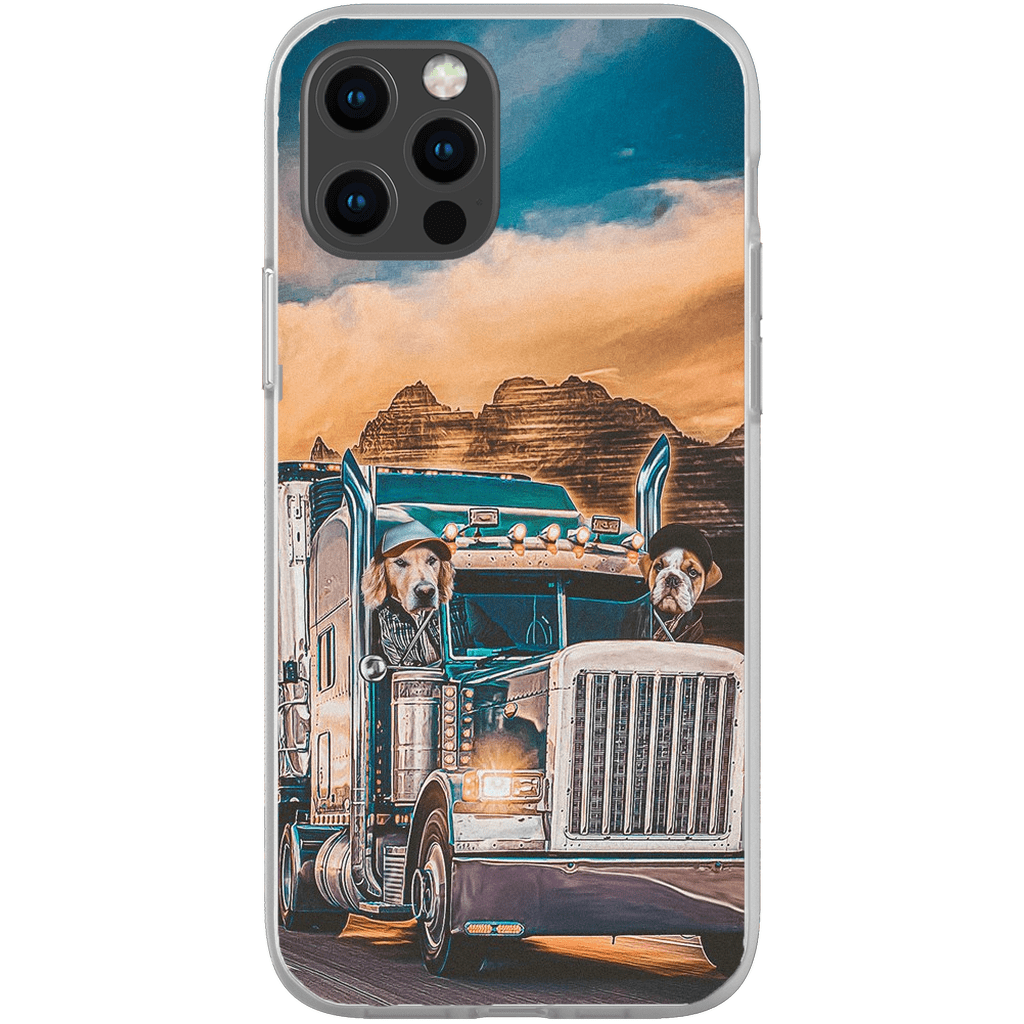 Funda personalizada para teléfono con 2 mascotas &#39;The Truckers&#39;