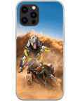 Funda para móvil personalizada 'El piloto de motocross'