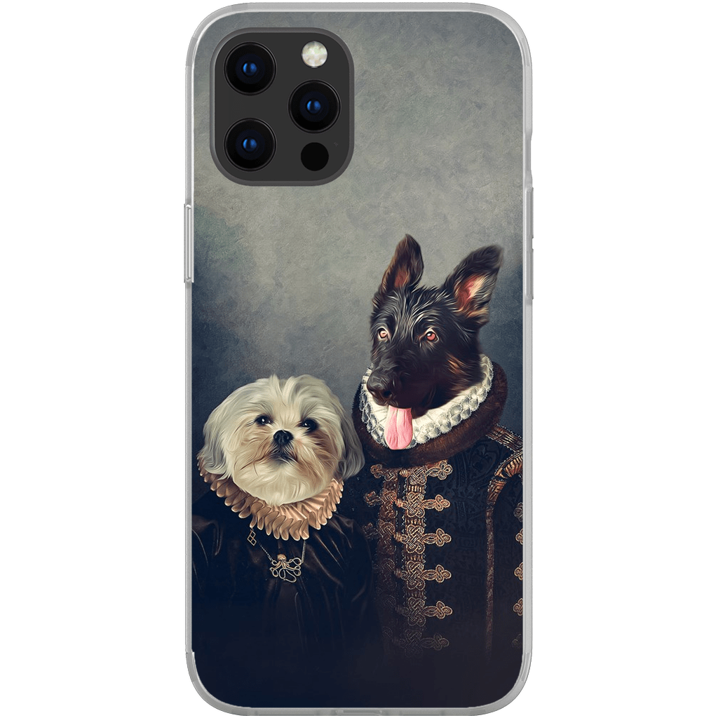 Funda personalizada para teléfono con 2 mascotas &#39;Duque y Duquesa&#39;