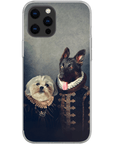 Funda personalizada para teléfono con 2 mascotas 'Duque y Duquesa'