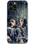 Funda personalizada para teléfono con 2 mascotas 'The Army Veterans'