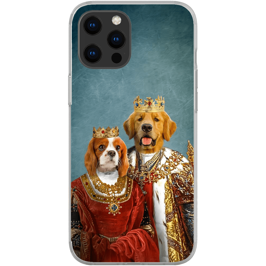 Funda para móvil personalizada con 2 mascotas &#39;Rey y Reina&#39;