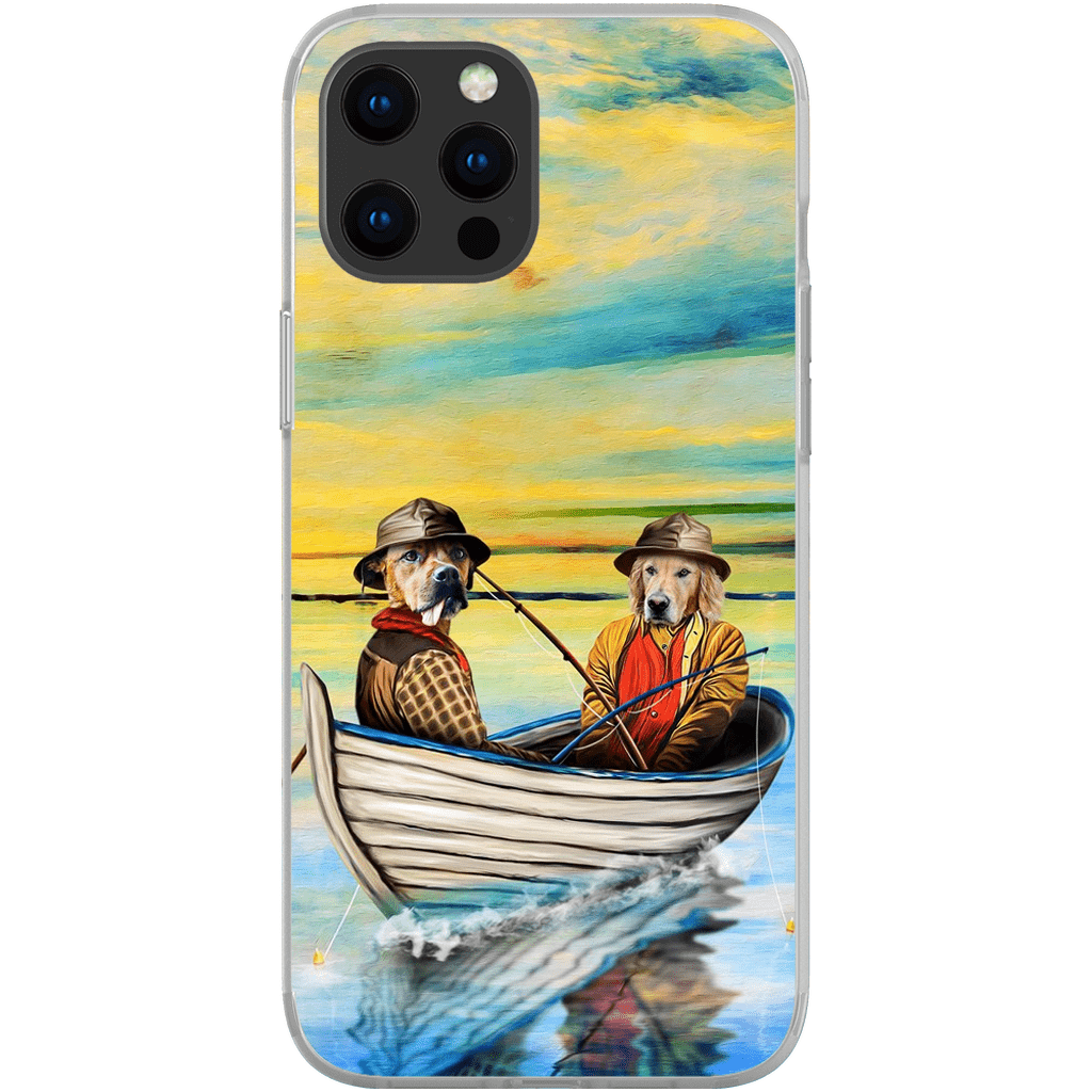 &#39;Los Pescadores&#39; Funda personalizada para teléfono con 2 mascotas