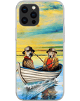 'Los Pescadores' Funda personalizada para teléfono con 2 mascotas