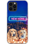 Funda personalizada para teléfono con 2 mascotas 'Doggos of New York'