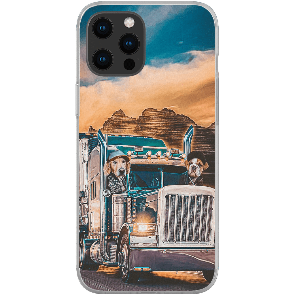 Funda personalizada para teléfono con 2 mascotas &#39;The Truckers&#39;