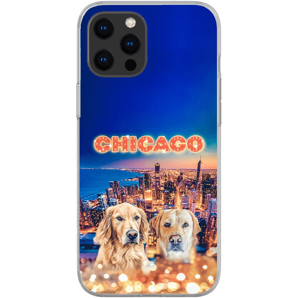 Funda personalizada para teléfono con 2 mascotas &#39;Doggos Of Chicago&#39;