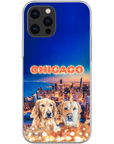 Funda personalizada para teléfono con 2 mascotas 'Doggos Of Chicago'