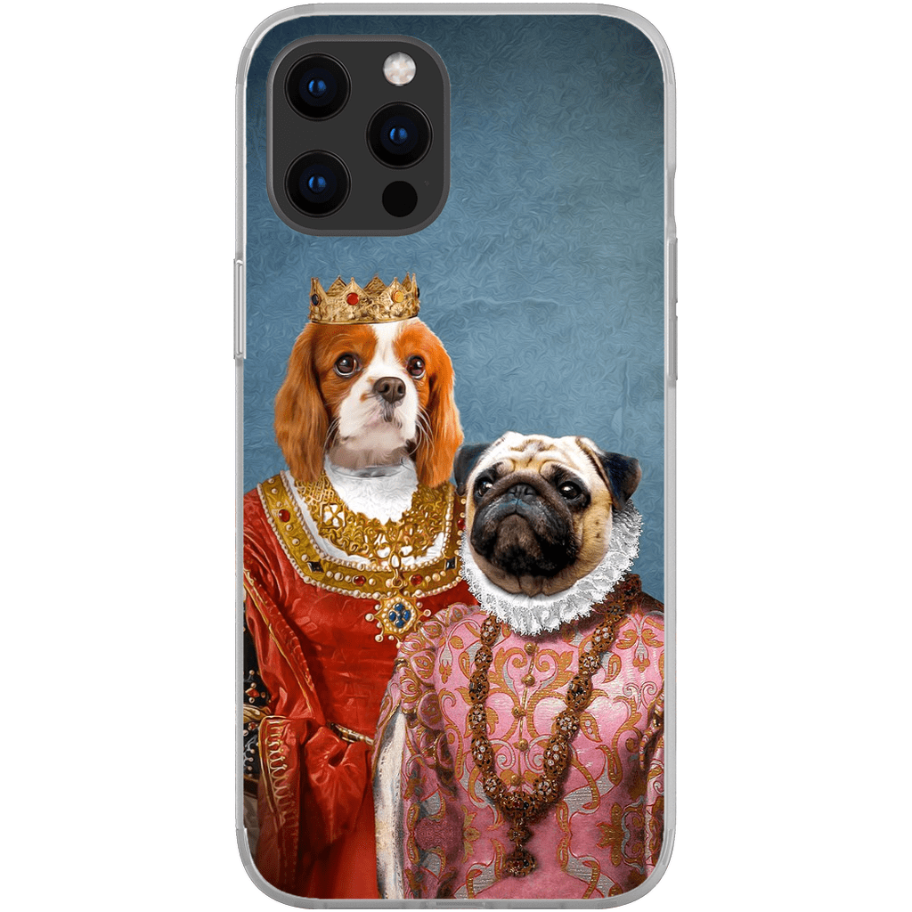 Funda personalizada para teléfono con 2 mascotas &#39;Reina y Archiduquesa&#39;