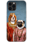 Funda personalizada para teléfono con 2 mascotas 'Reina y Archiduquesa'