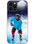 Funda para móvil personalizada 'El jugador de hockey'