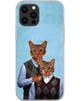 Funda personalizada para teléfono con 2 gatos 'Step Kitties'