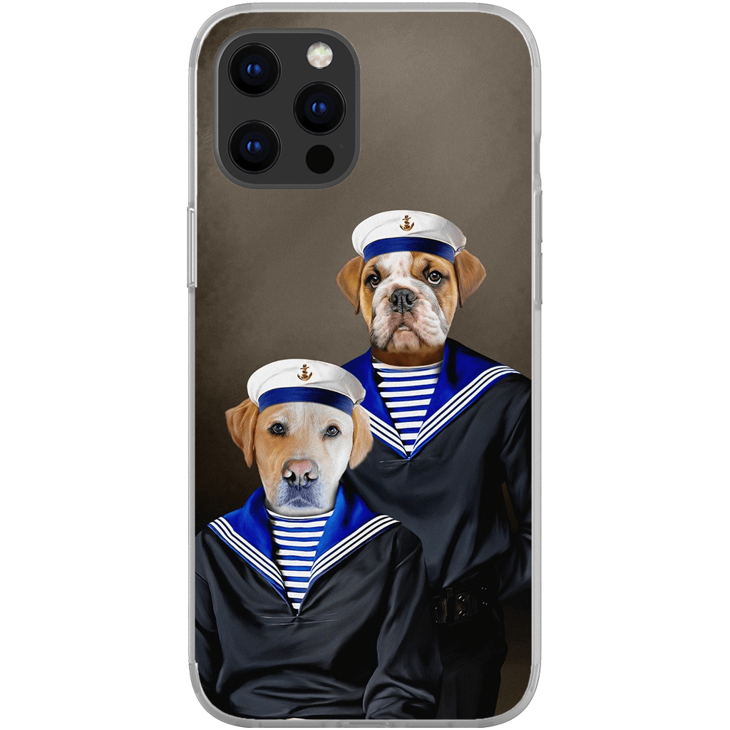 Funda personalizada para teléfono con 2 mascotas &#39;The Sailors&#39;