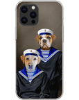 Funda personalizada para teléfono con 2 mascotas 'The Sailors'