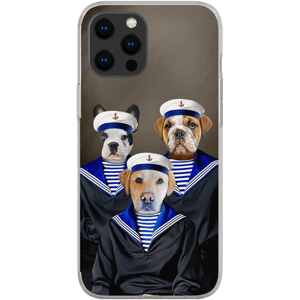 Funda personalizada para teléfono con 3 mascotas &#39;Los Marineros&#39;