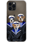 Funda personalizada para teléfono con 3 mascotas 'Los Marineros'