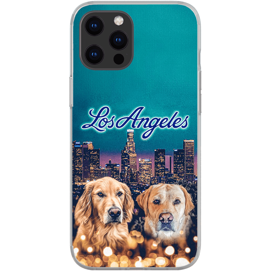 Funda personalizada para teléfono con 2 mascotas &#39;Doggos of Los Angeles&#39;