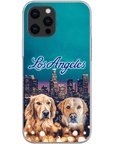 Funda personalizada para teléfono con 2 mascotas 'Doggos of Los Angeles'