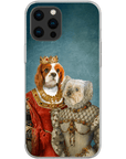 Funda personalizada para teléfono con 2 mascotas 'Reina y Princesa'