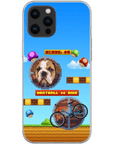 Funda de teléfono para mascotas personalizada con videojuego retro