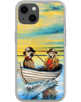 'Los Pescadores' Funda personalizada para teléfono con 2 mascotas