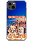 Funda personalizada para teléfono con 2 mascotas 'Doggos Of Chicago'