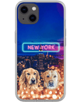 Funda personalizada para teléfono con 2 mascotas 'Doggos of New York'