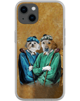 Funda personalizada para teléfono con 2 mascotas 'The Golfers'